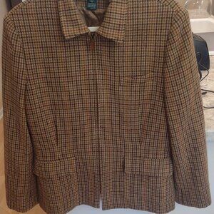 Lauren Ralph Lauren Wool Herringbone Fitted Blazer